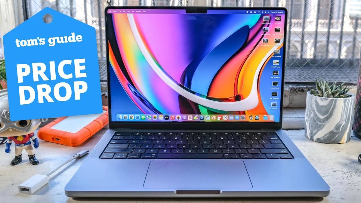 MacBook Pro 14-inch with a Tom&#039;s Guide deal tag