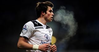 Gareth Bale of Tottenham in action during the Barclays Premier League match between Aston Villa and Tottenham Hotspur at Villa Park on December 26, 2010 in Birmingham, England