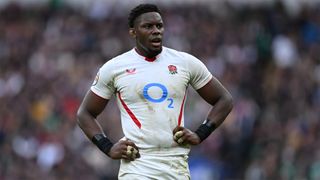 Maro Itoje, the England captain, with his hands on his hips as his side endure a tough Six Nations 2026.