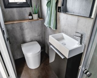 waterless toilet plus sink by WooWoo Waterless Toilets