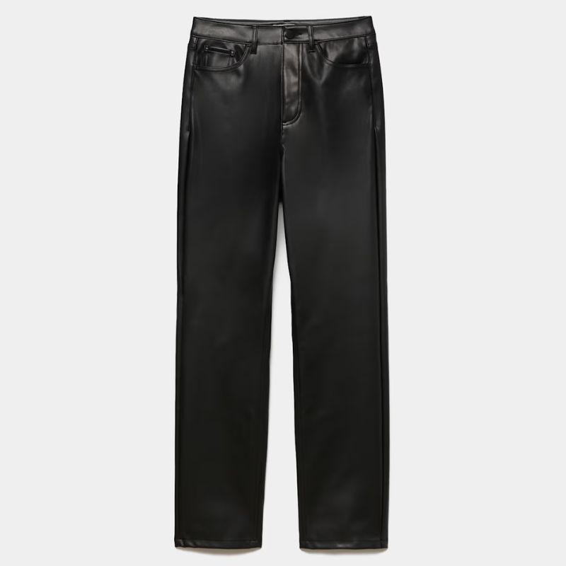 M&amp;amp;S, faux leather trousers