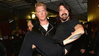 Josh Homme (L) of Queens of the Stone Age and Dave Grohl of Foo Fighters attends the 56th GRAMMY Awards at Staples Center on January 26, 2014 in Los Angeles, California. 