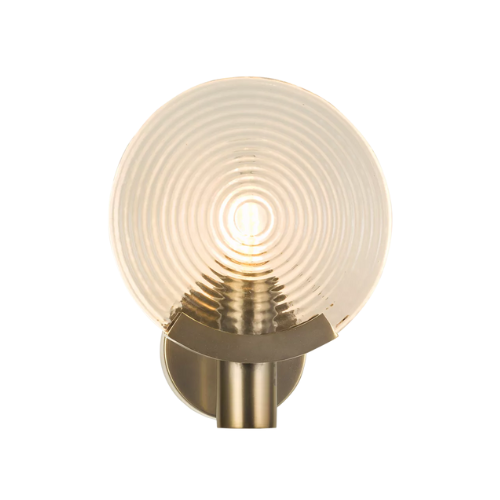 John Lewis Cast Glass Disc Wall Light, Antique Bronze