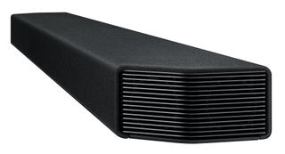 A close up of the Samsung HW-Q950A soundbar's grille