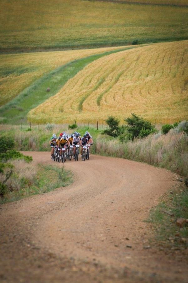 The lead group after 50km