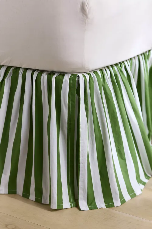 Maeve Cotton Striped Printed Bed Skirt