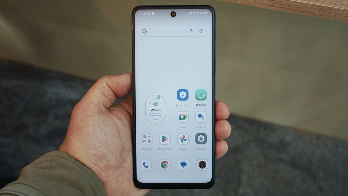 TCL 50 XL NxtPaper MWC homescreen color paper