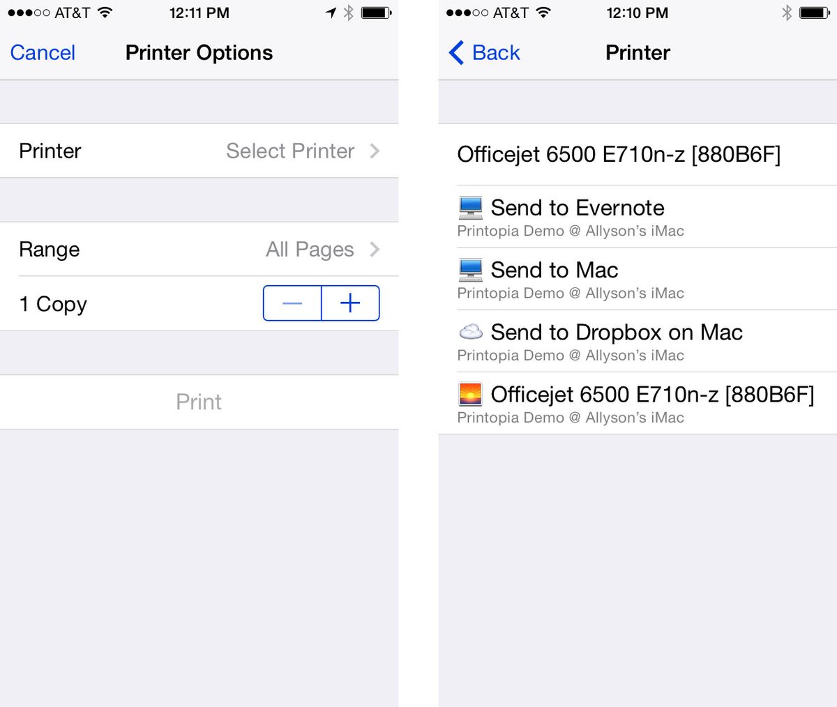 how to airprint from mac