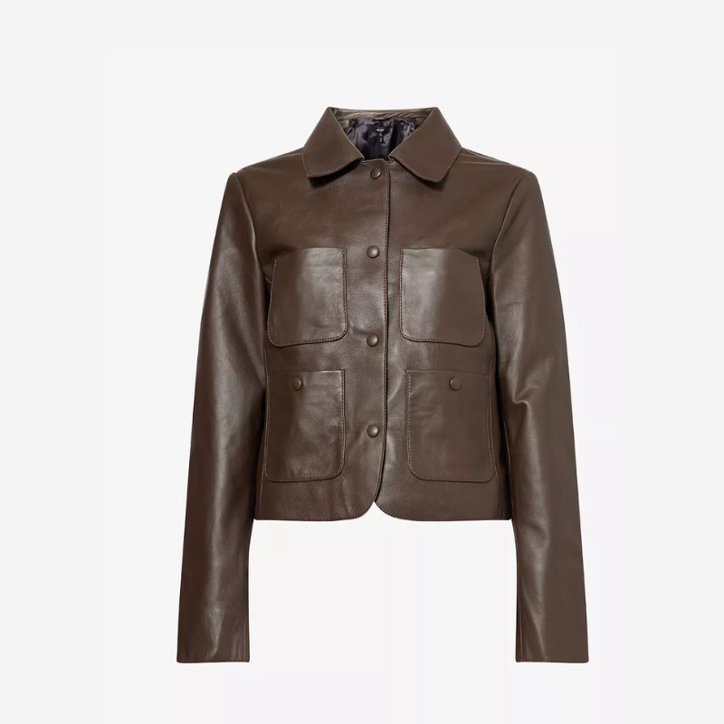Image of brown leather jacket