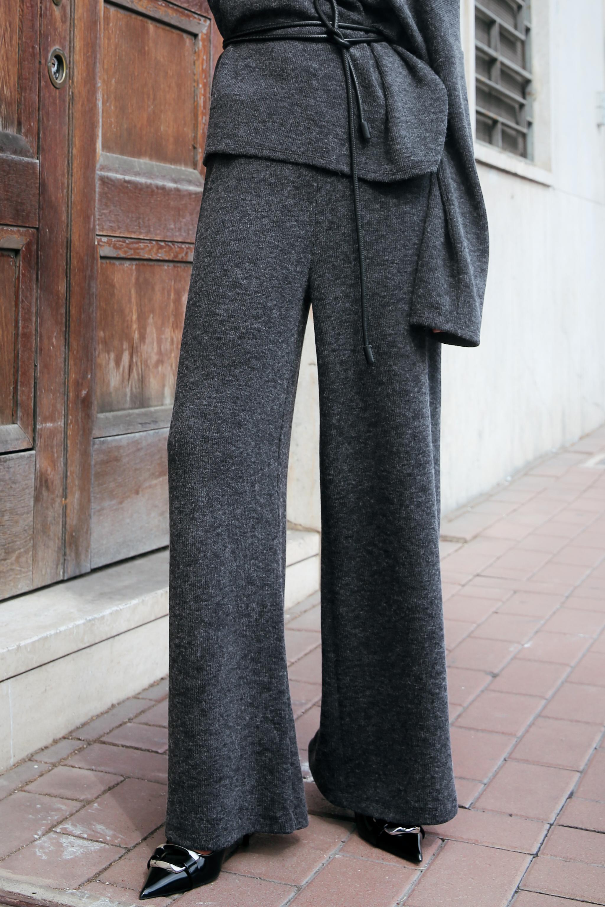 Wide Leg Soft Knit Pants