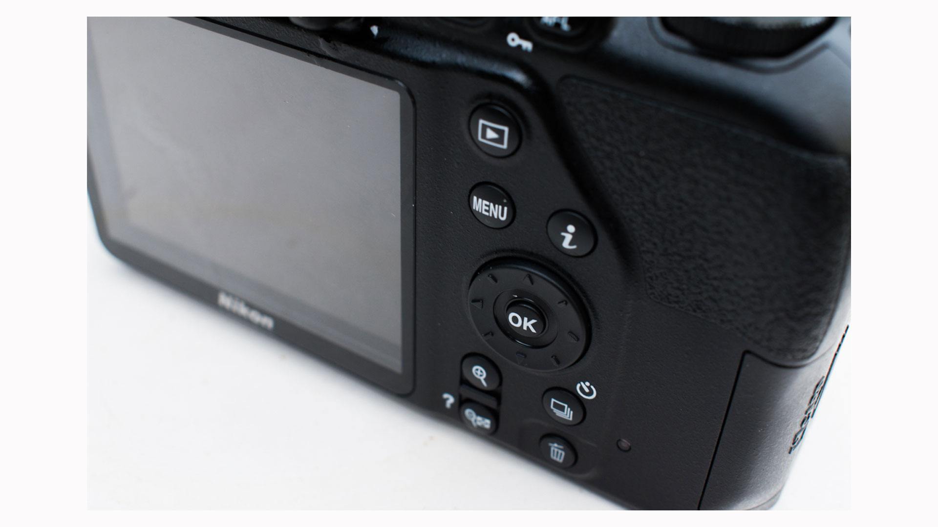 Image shows the screen on the Nikon D3500.
