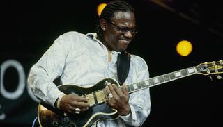 Joe Louis Walker performs onstage at the New Orleans Jazz and Heritage Festival in New Orleans, Louisiana on May 6, 2000