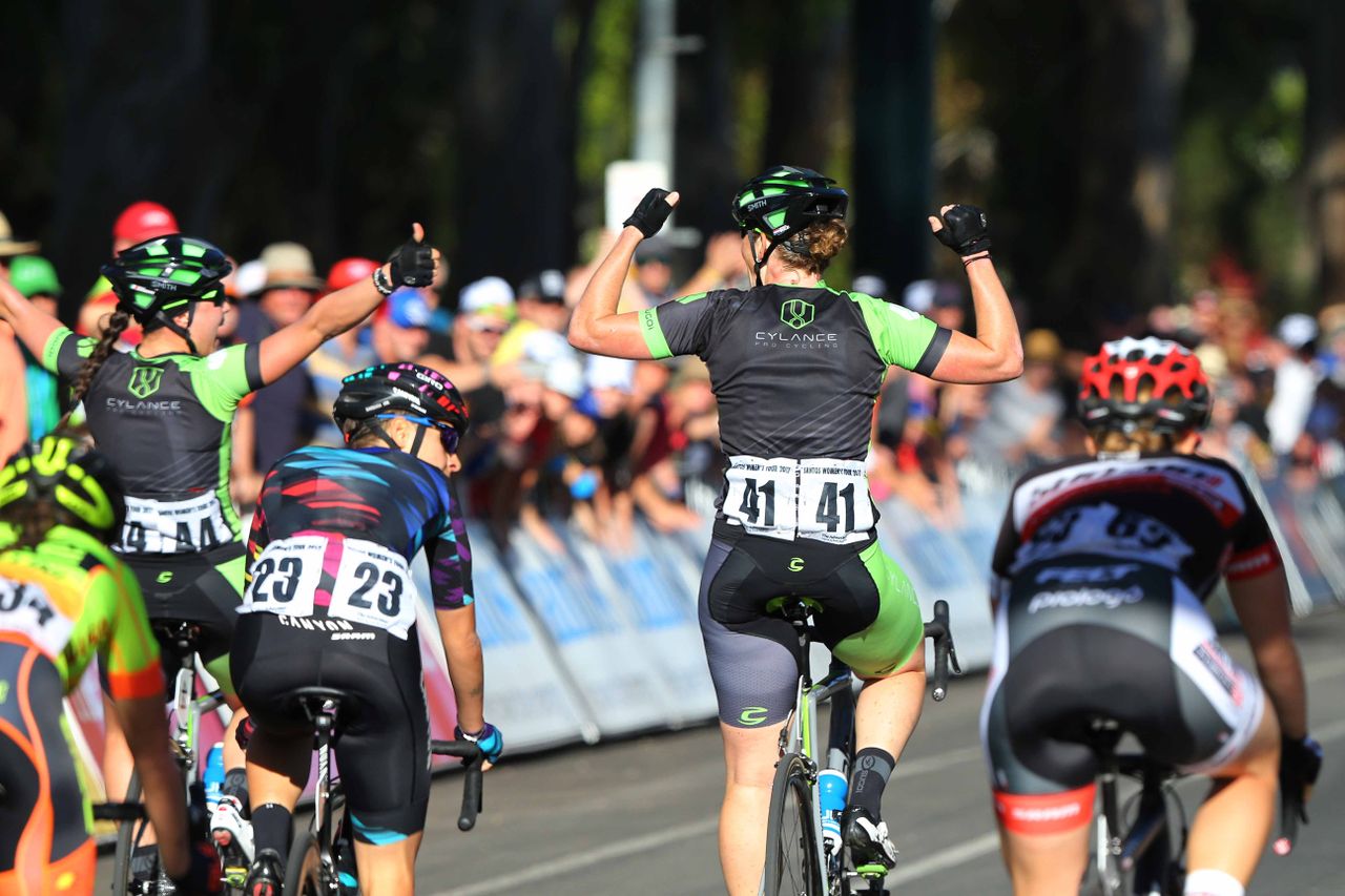 Kirsten Wild celebrates