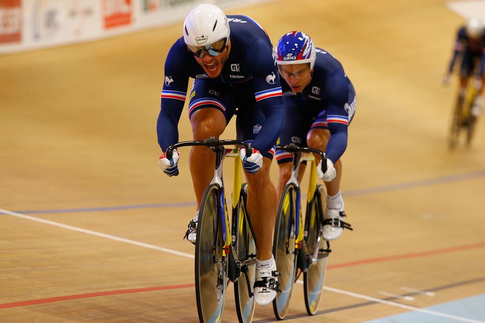 Two riders from the French team.