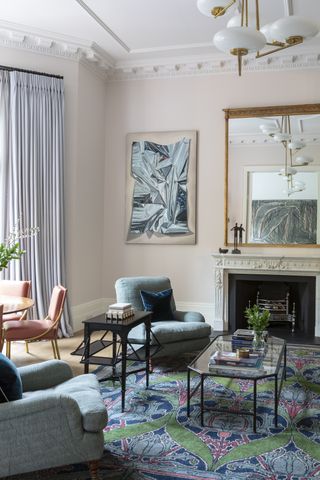 Luxury living room ideas large area rug by Kitesgrove