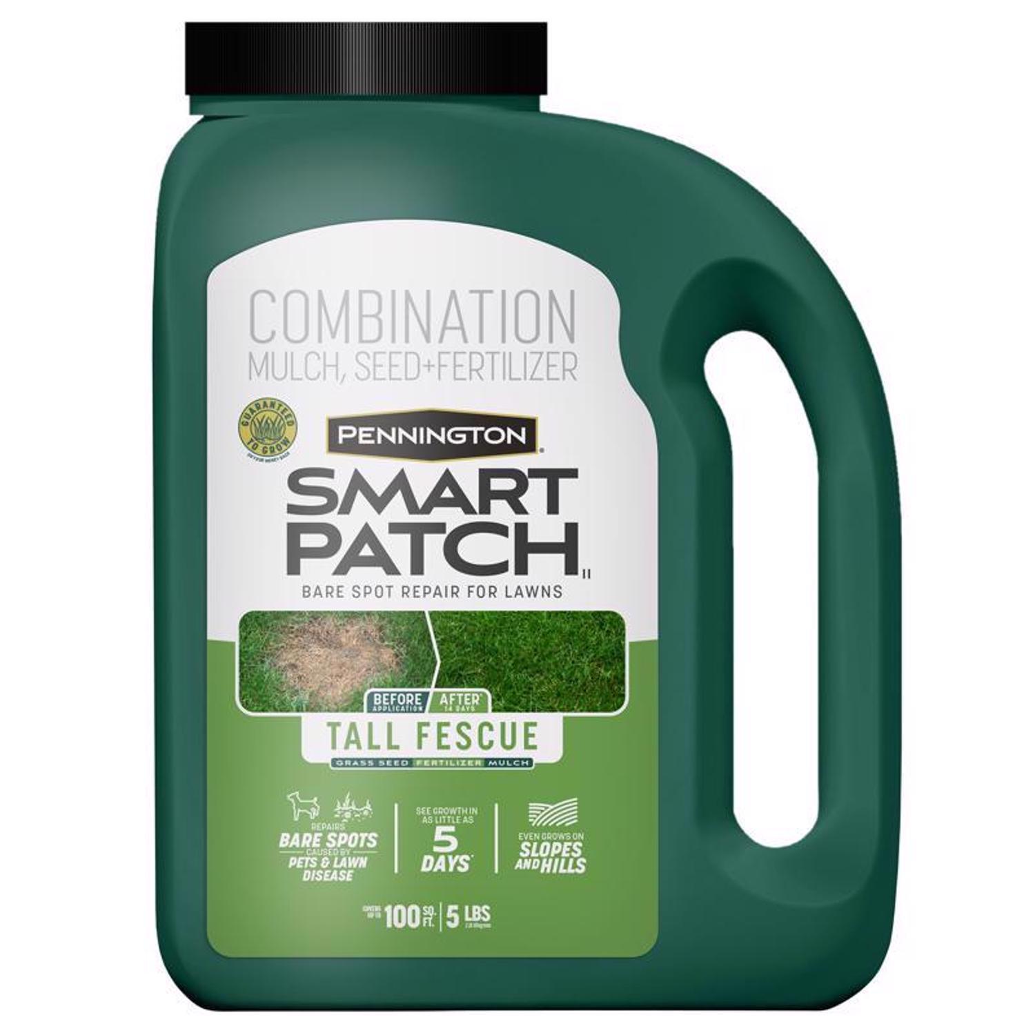 Pennington Smart Patch Tall Fescue Grass Sun or Shade Seed/fertilizer/mulch Repair Kit 5 Lb