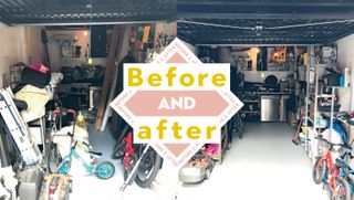 Anna Morley before and after garage organization pic