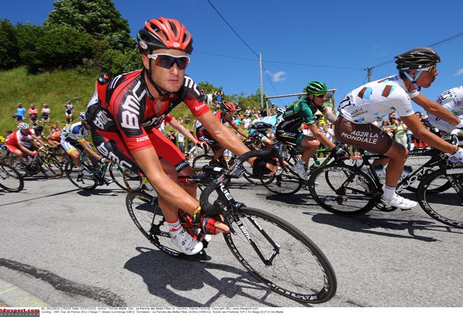 Cummings riding for BMC at the 2012 Tour