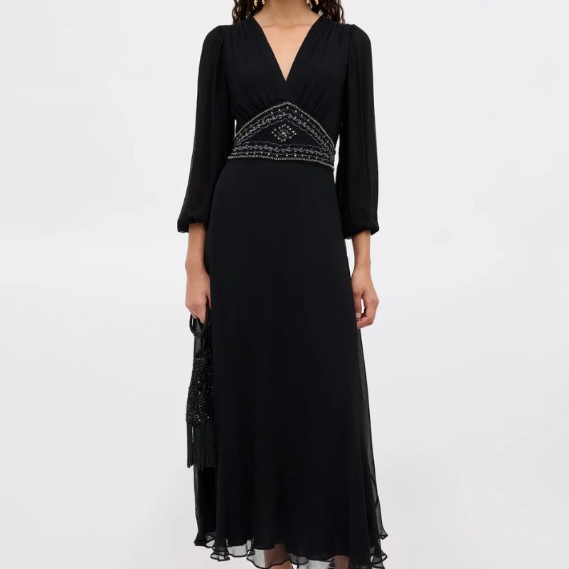 black maxi dress from RIXO