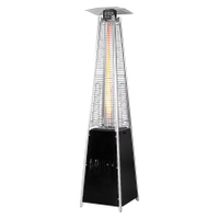 Nuu Garden Black Steel Floorstanding Liquid Propane Patio Heater