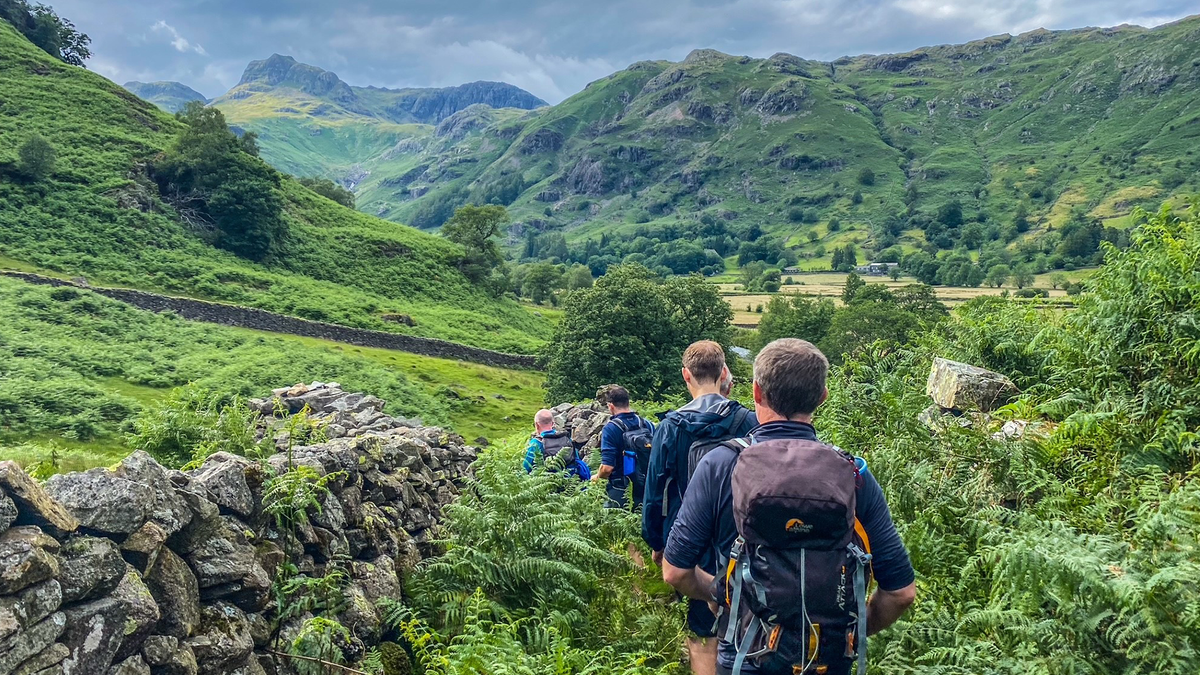 Outdoor lads hiking trip