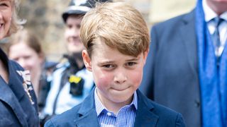 Prince George during a visit to Cardiff Castle
