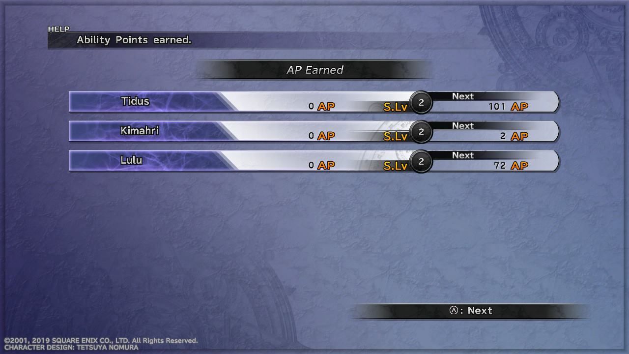 FFX battle reward