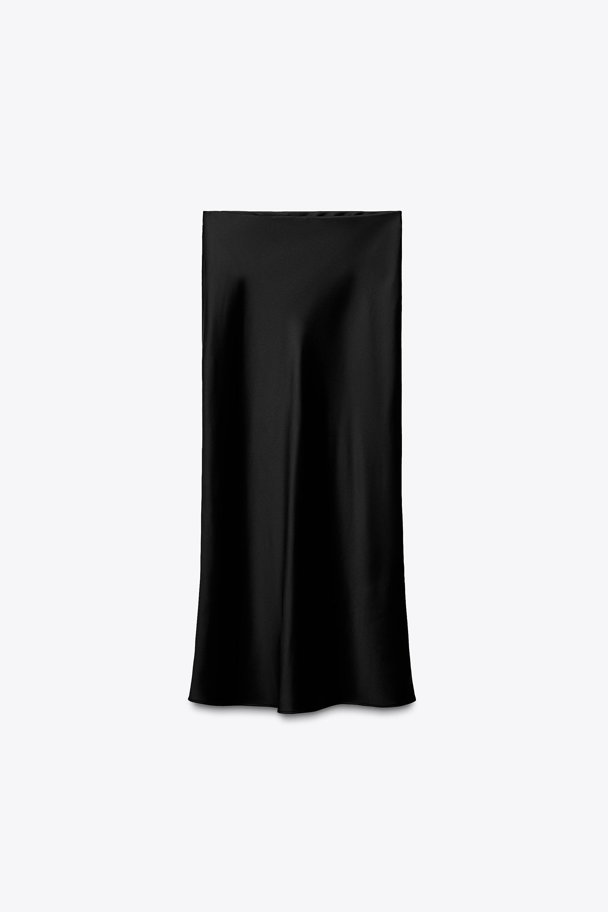 Satin Midi Skirt