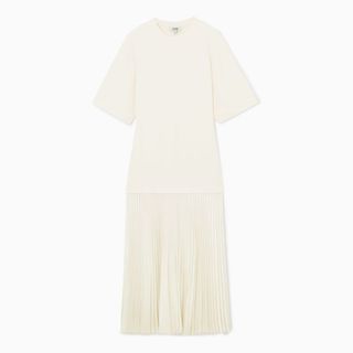 Cos Pleated-Skirt T-Shirt Dress