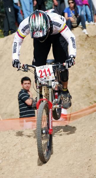 Orrego was another of the Colombians to dominate the downhill.