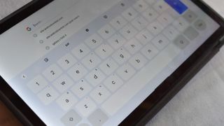 Gboard interface on an Android tablet
