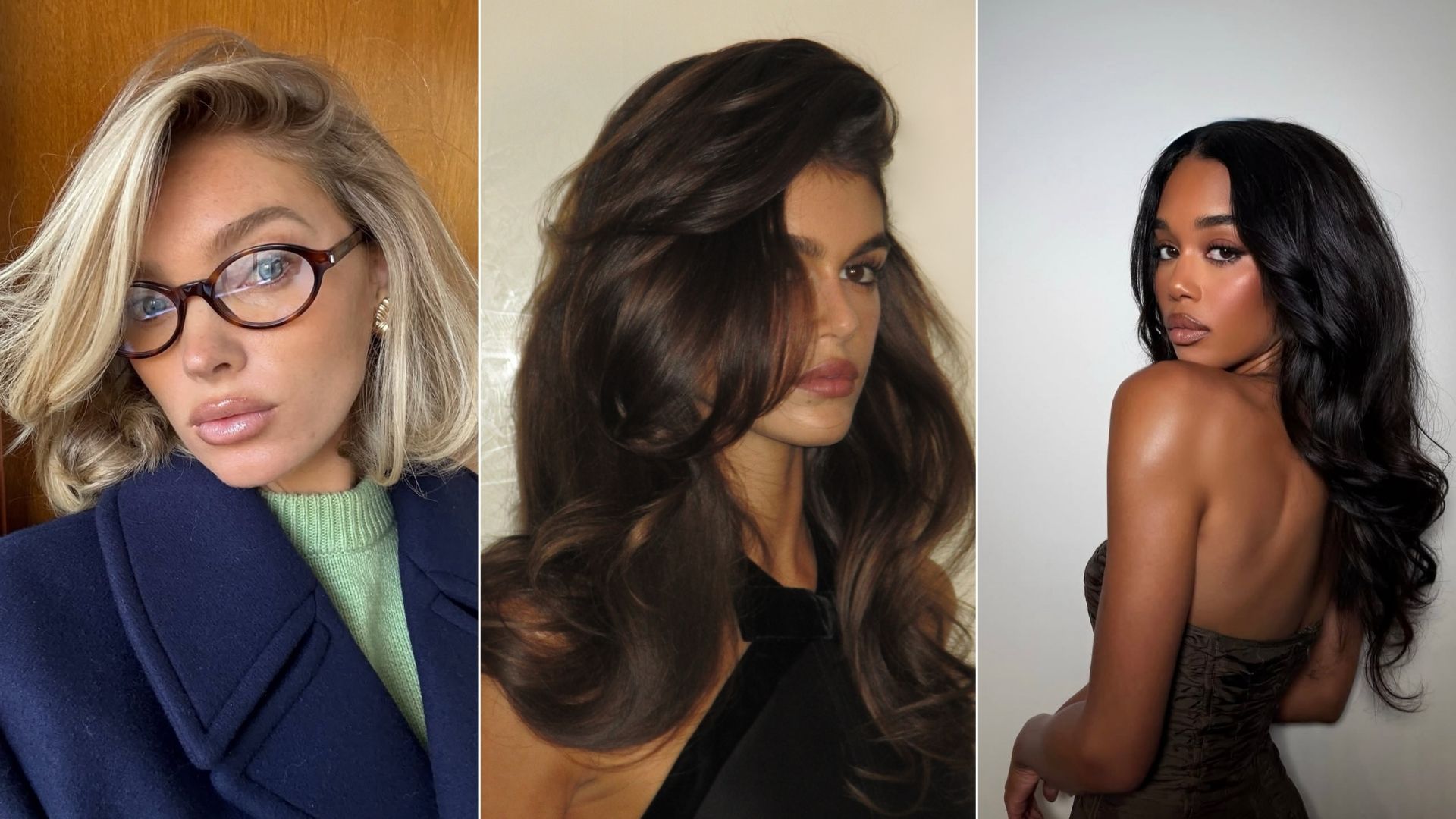 A collage of @hoskelsa, @kaiagerber, @lauraharrier