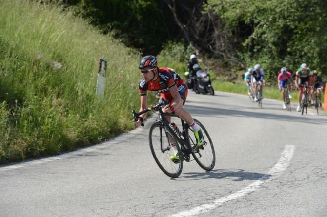 Cadel Evans (BMC) descends solo during Stage 16 of the Giro d'Italia