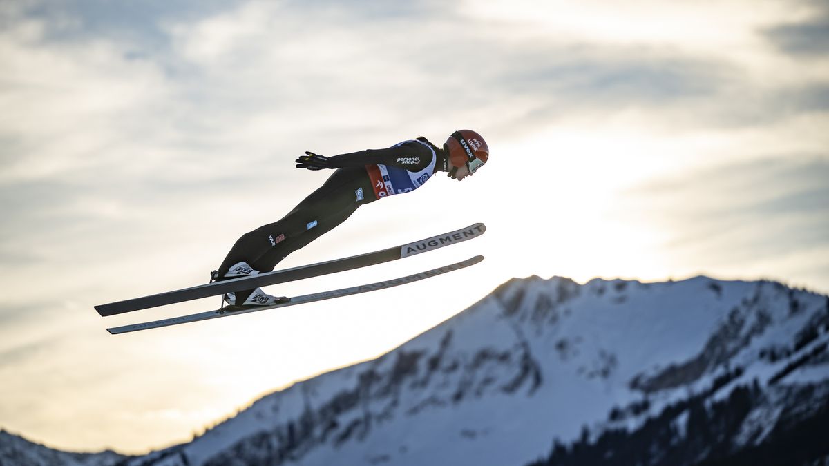 Selina Freitag of Germany competes during the FIS World Cup Ski Jumping Two-Nights-Tour Oberstdorf Individual HS142 on January 1, 2025 in Oberstdorf, Germany