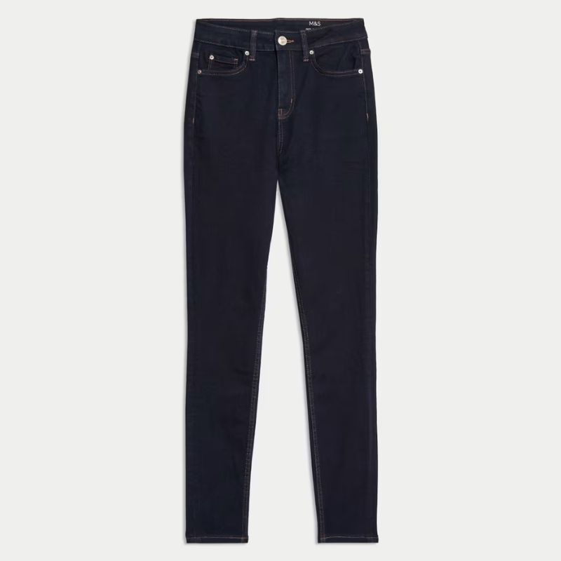 M&amp;amp;S, dark wash skinny jeans