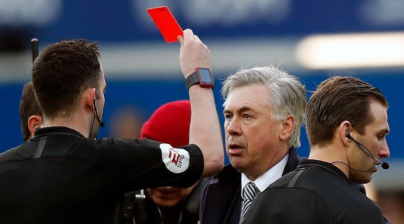 Ancelotti sees red