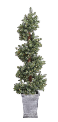 5ft Spiral Pre-lit Potted Christmas Tree - £75 (Was £110) | Homebase