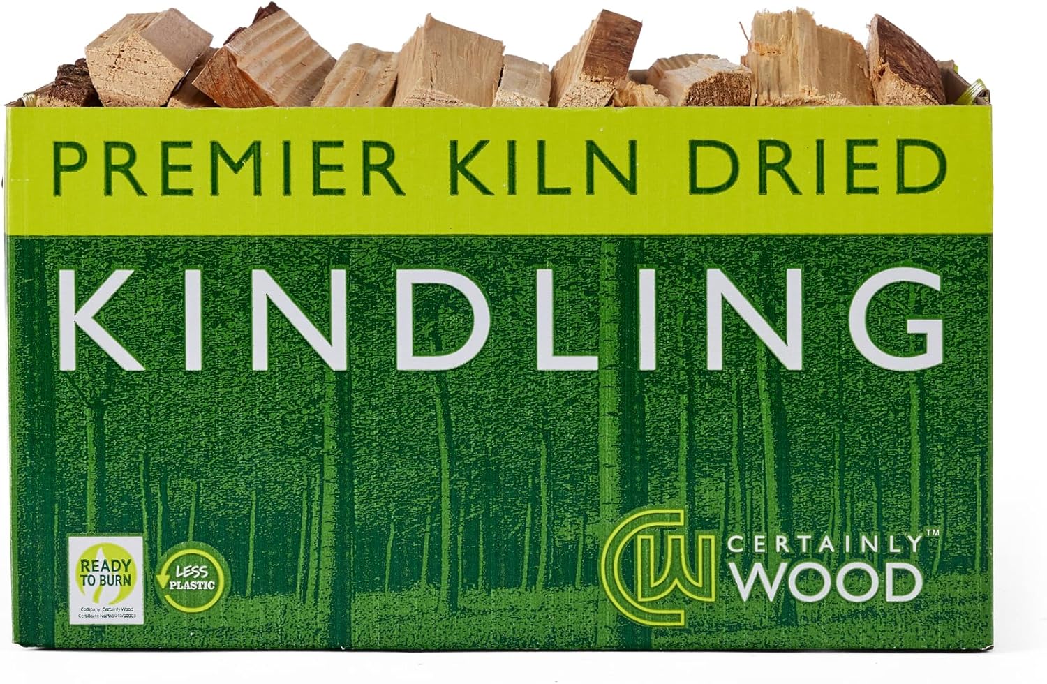 Certainly Wood Kindling - Kiln Dried Natural Firelighters for Woodburning Stove Open Fire Bbq Pizza Oven Fireplace Chimenea Barbecue Firepit - 2.5kg Firewood Sticks for Lighting Hard Log Charcoal Coal