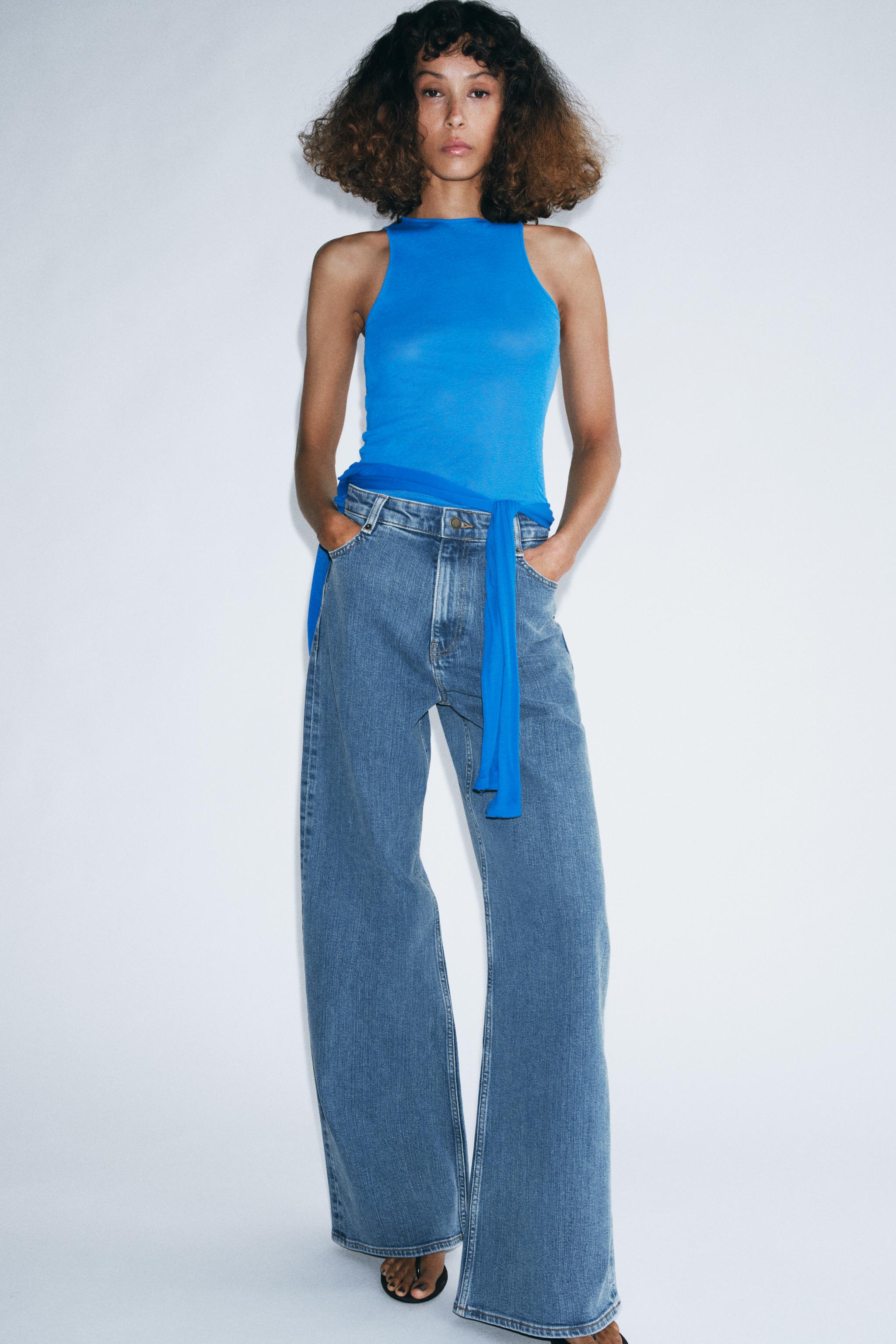 Zw Collection Wide-Leg High-Waist Jeans