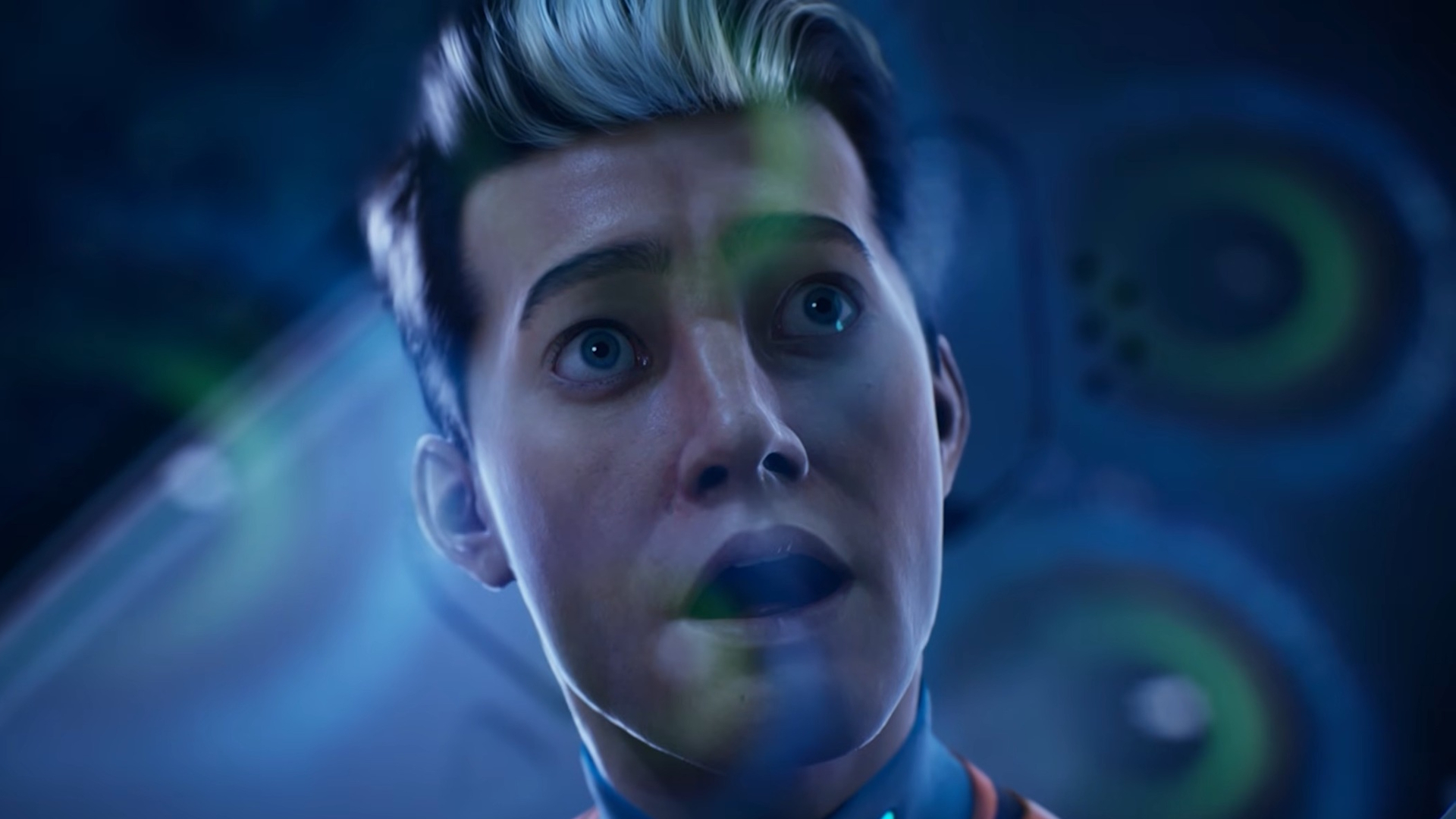 Subnautica 2 character with horrified expression