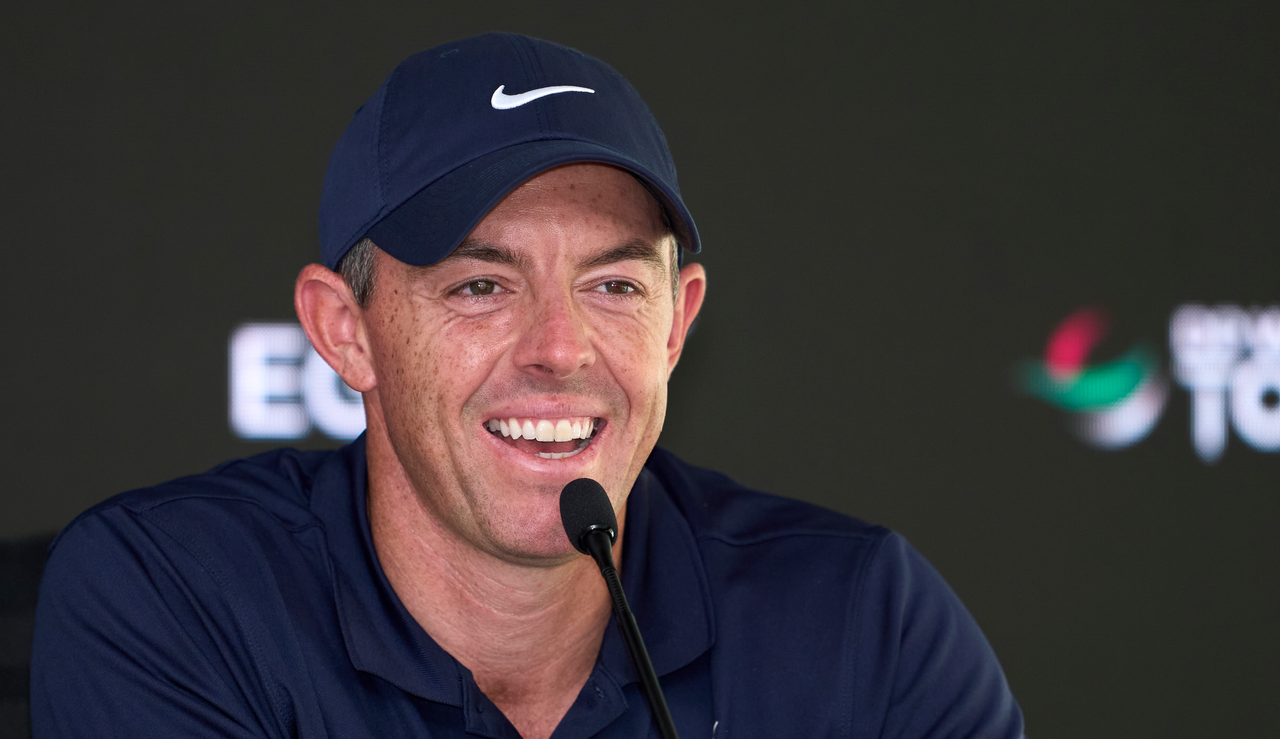 Rory McIlroy speaks at this Hero Dubai Desert Classic press conference