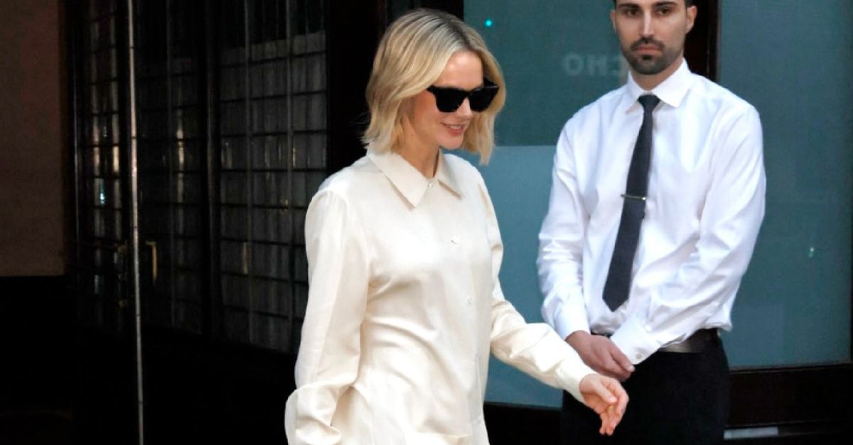 Sorry, Jeans Fashion People Know Cream Satin Trousers Are Always More Elevated