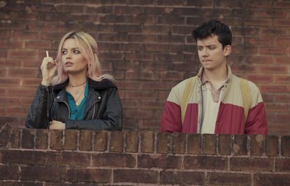 Emma Mackey and Asa Butterfield in Sex Education on Netflix