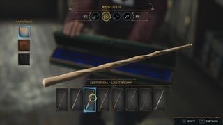 hogwarts legacy wand creation and customisation