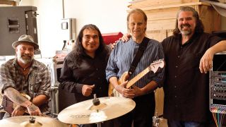 Walter’s band: (l-r) Johnny Griparic (bass), Sammy Avila (keys), Trout and Michael Leasure (drums).