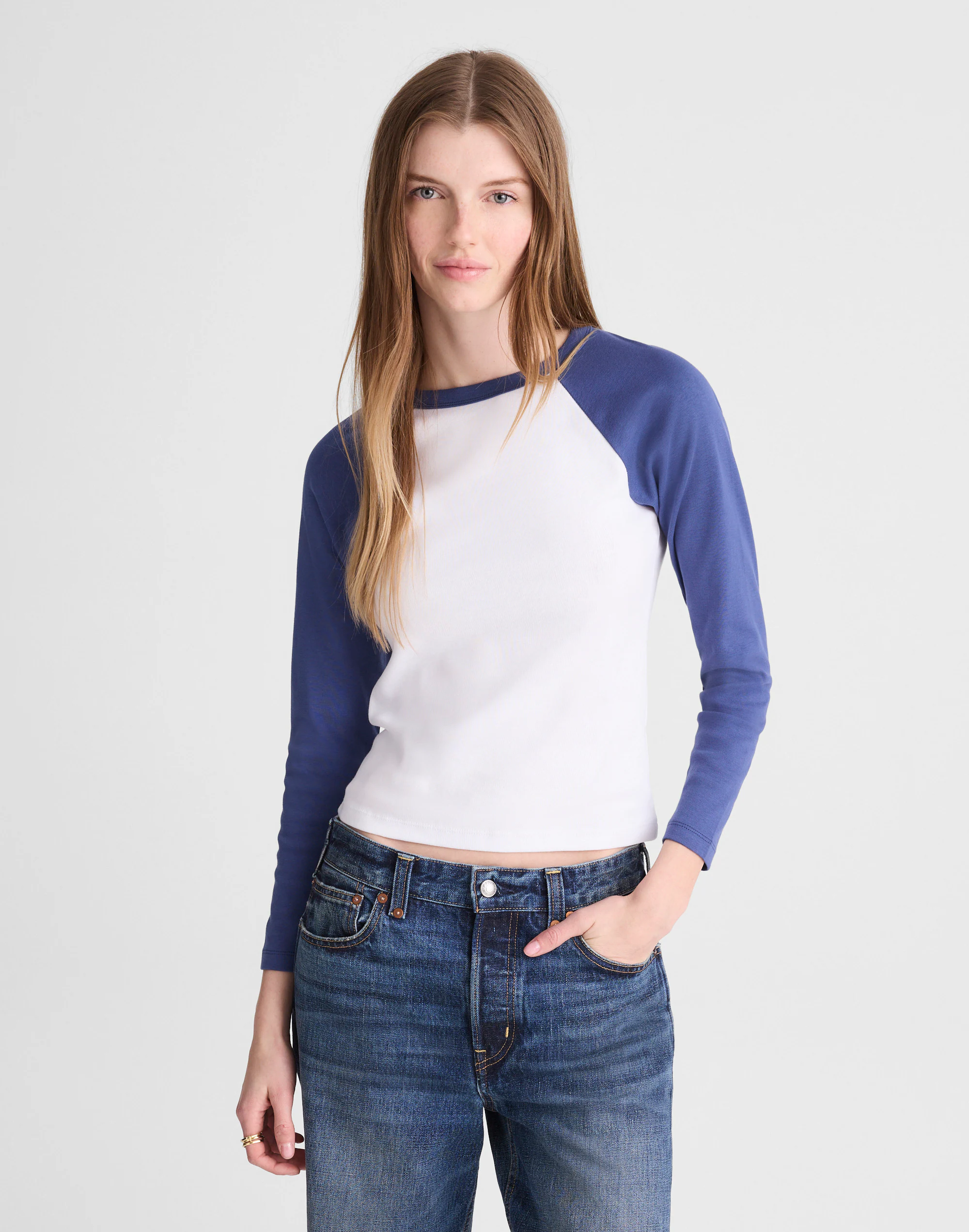 The '90s Long-Sleeve Tee in Compact Cotton