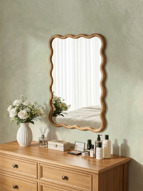 Wavy Wood Mirror
