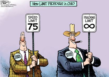 Political cartoon U.S. Environment Ohio