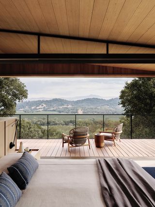 terrace at Madrone Ridge house