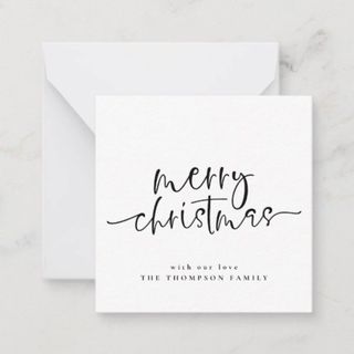 black and white christmas card